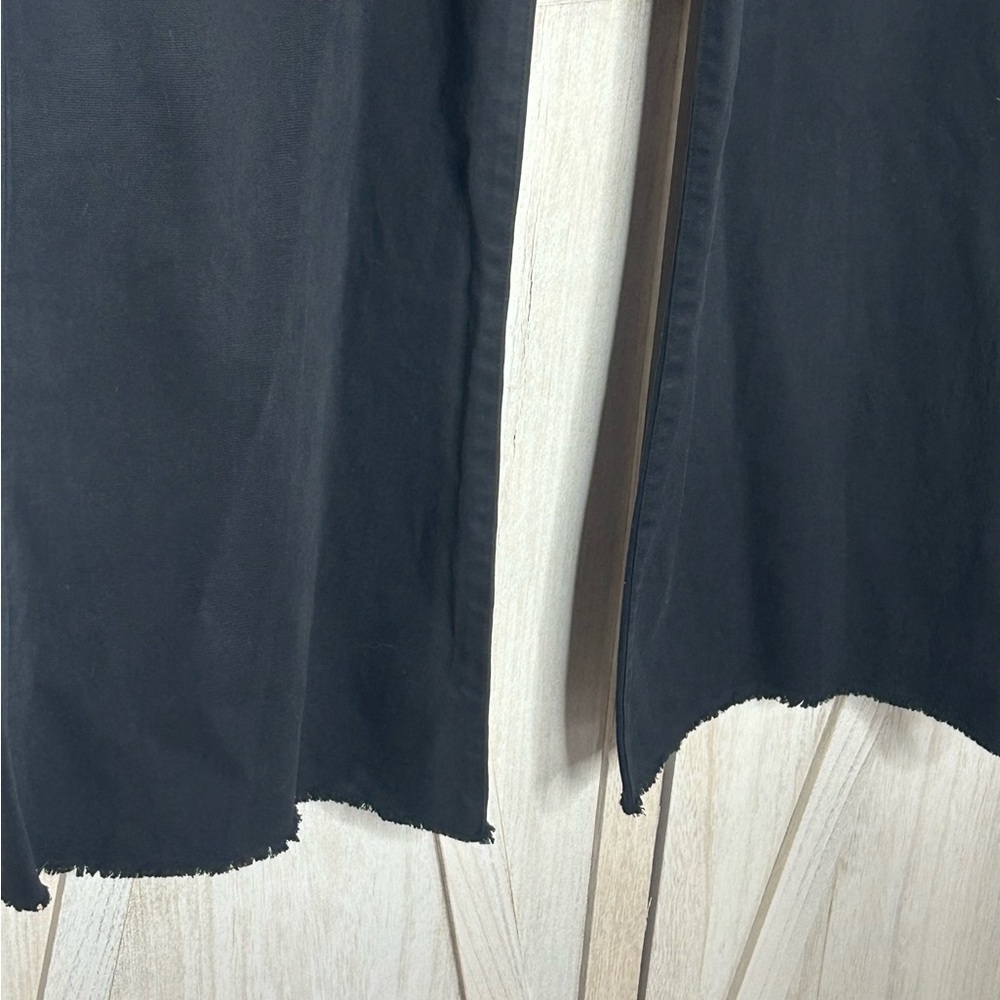 NWT Pistola Sasha Cargo High Rise Pants Womens 32 Black Relaxed Flare Frayed Hem - Picture 3 of 13